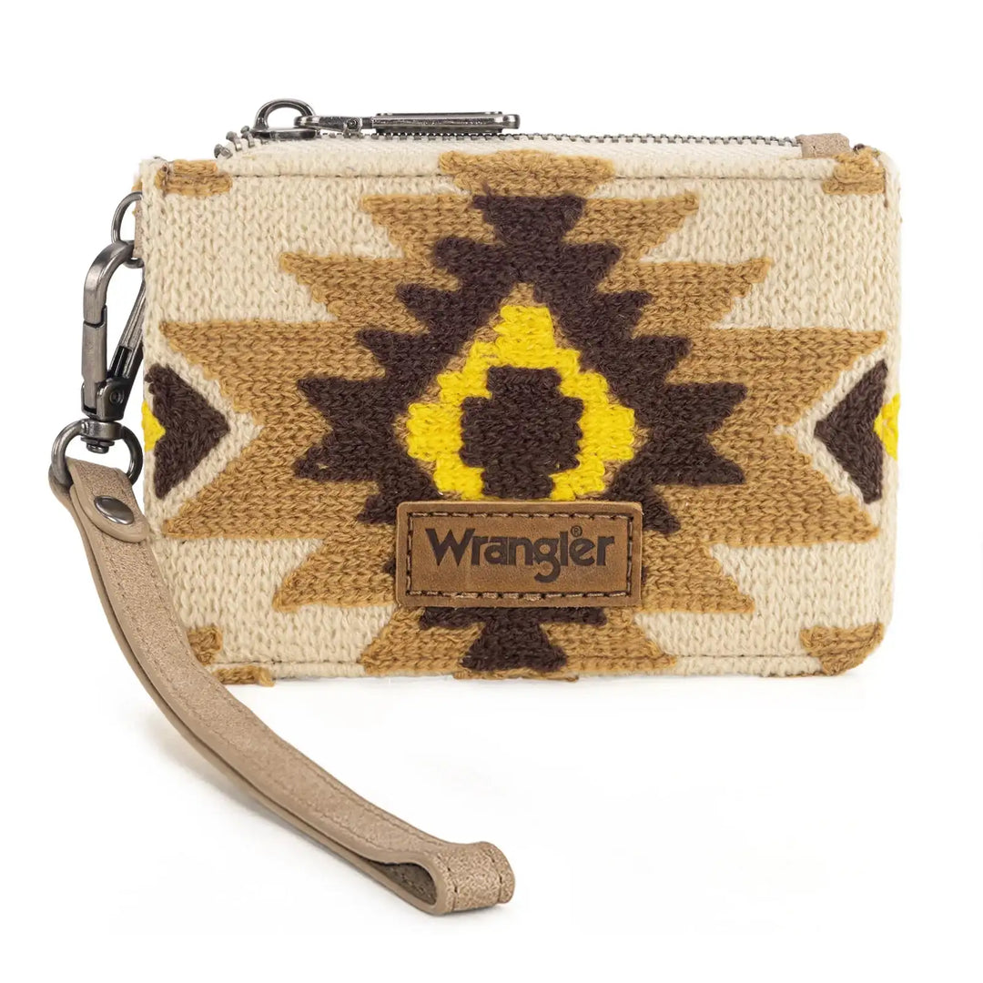 Wrangler Aztec Print Card Wallet - WG226-W069 Wallet Tan Wrangler Montana West