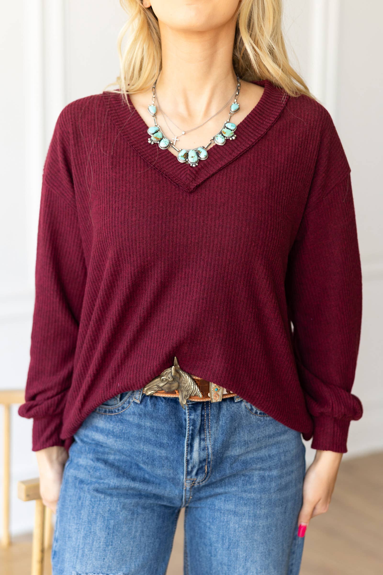 V Neck Tunic Top MHS44 Andrée by Unit