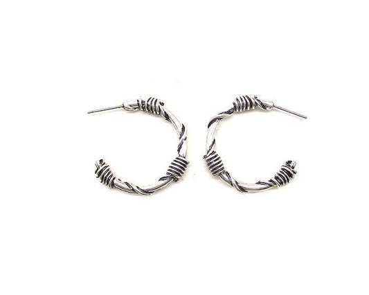 WESTERN BARBED WIRE HOOP EARRINGS Earrings Snowing West