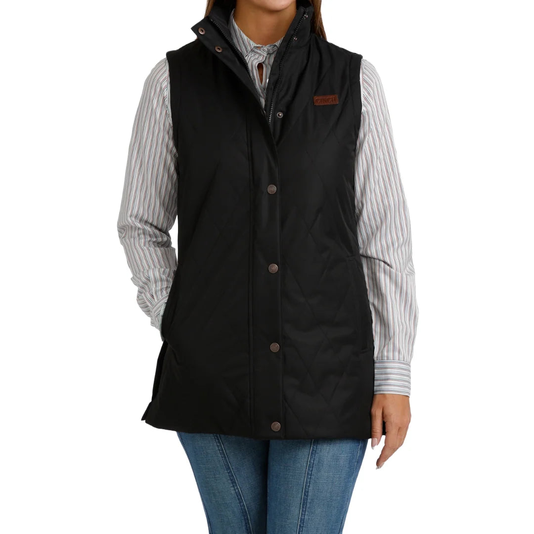 Cinch Ladies Black Quilted Barn Vest MAV9930001