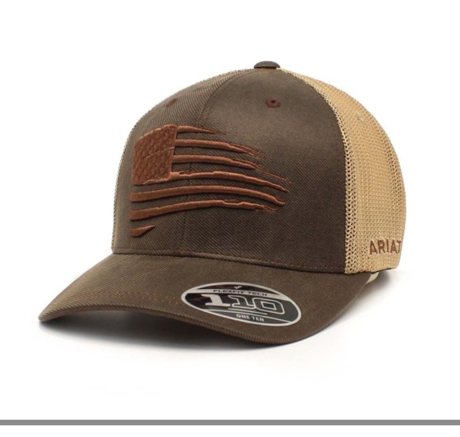 Ariat Embroidered Flag Oilskin Ball Cap A300012102 - Double C Western SupplyAriat