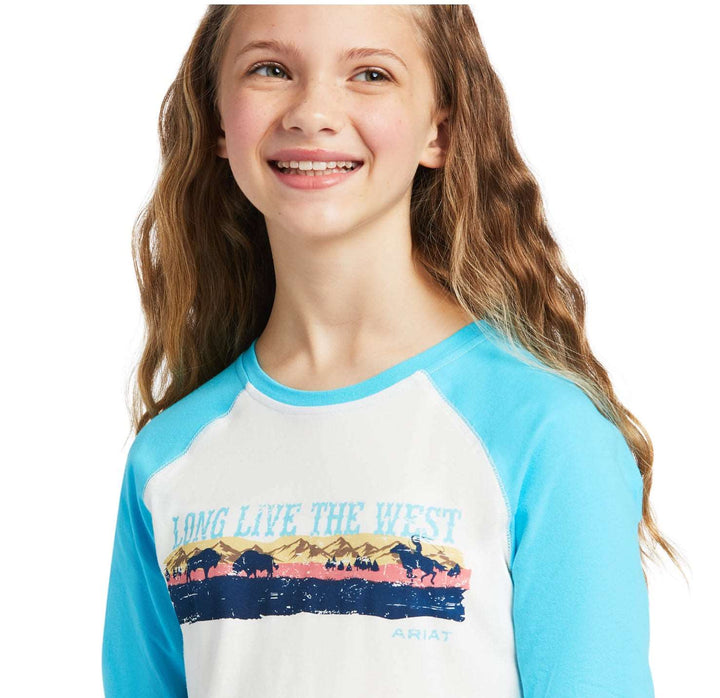 Ariat Girls Long Live Tee - Double C Western SupplyAriat