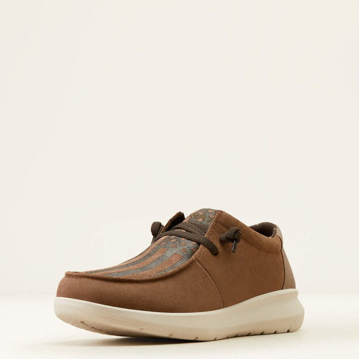 ARIAT HILO BROWN BOMBER SUEDE|AMERICAN FLAG PRINT - Double C Western SupplyAriat