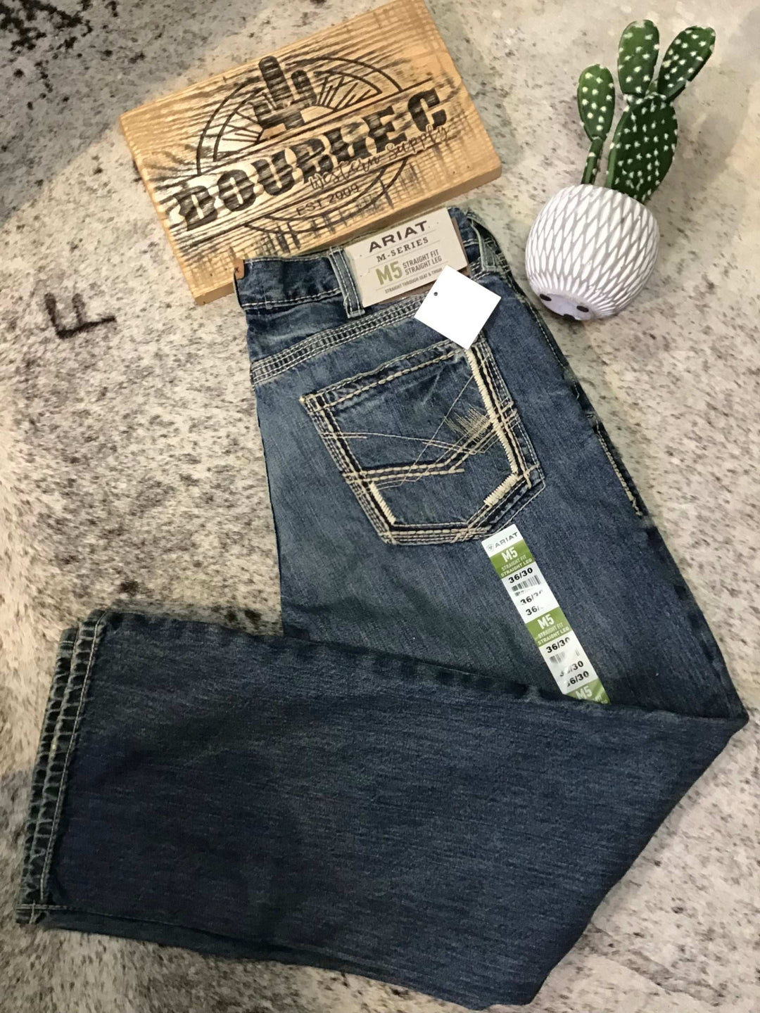 Ariat M5 Slim Gambler Stackable Straight Leg Jean - Double C Western SupplyAriat