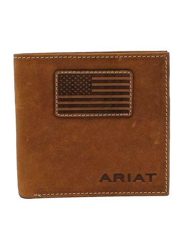 Ariat Bifold American Flag Patch Wallet A3548544 Wallets American flag Ariat bifold wallet western accessories Ariat