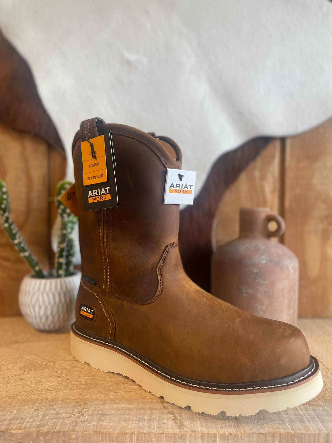 Ariat Men’s Rebar Wedge Pull-On Waterproof Work Boot - Double C Western SupplyAriat