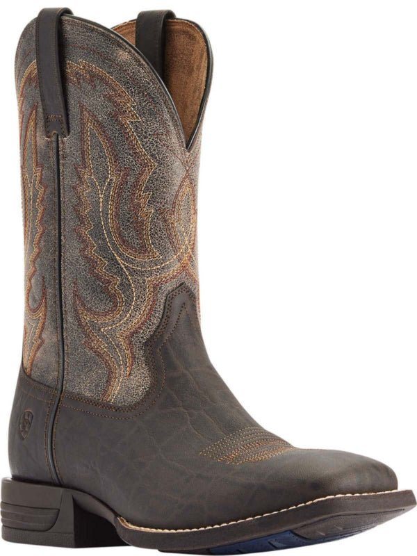Ariat Mens Steadfast Chocolate Elephant Print-Crinkled Grey - Double C Western SupplyAriat