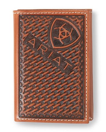 Ariat® Men's Trifold Basketweave Wallet A3557002 - Double C Western SupplyAriat