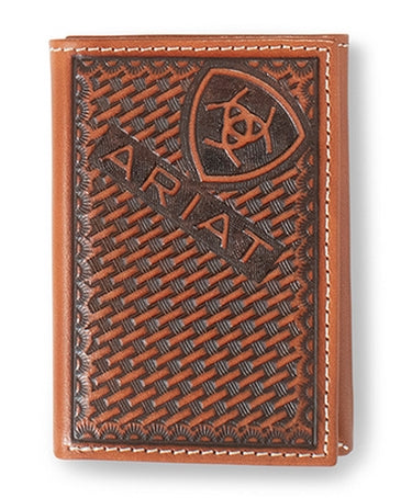 Ariat® Men's Trifold Basketweave Wallet A3557002 Wallet Ariat