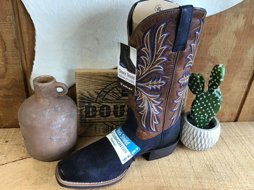 Ariat MNS Hustler Cowboy Boot MIDNIGHT BLUE - Double C Western SupplyAriat
