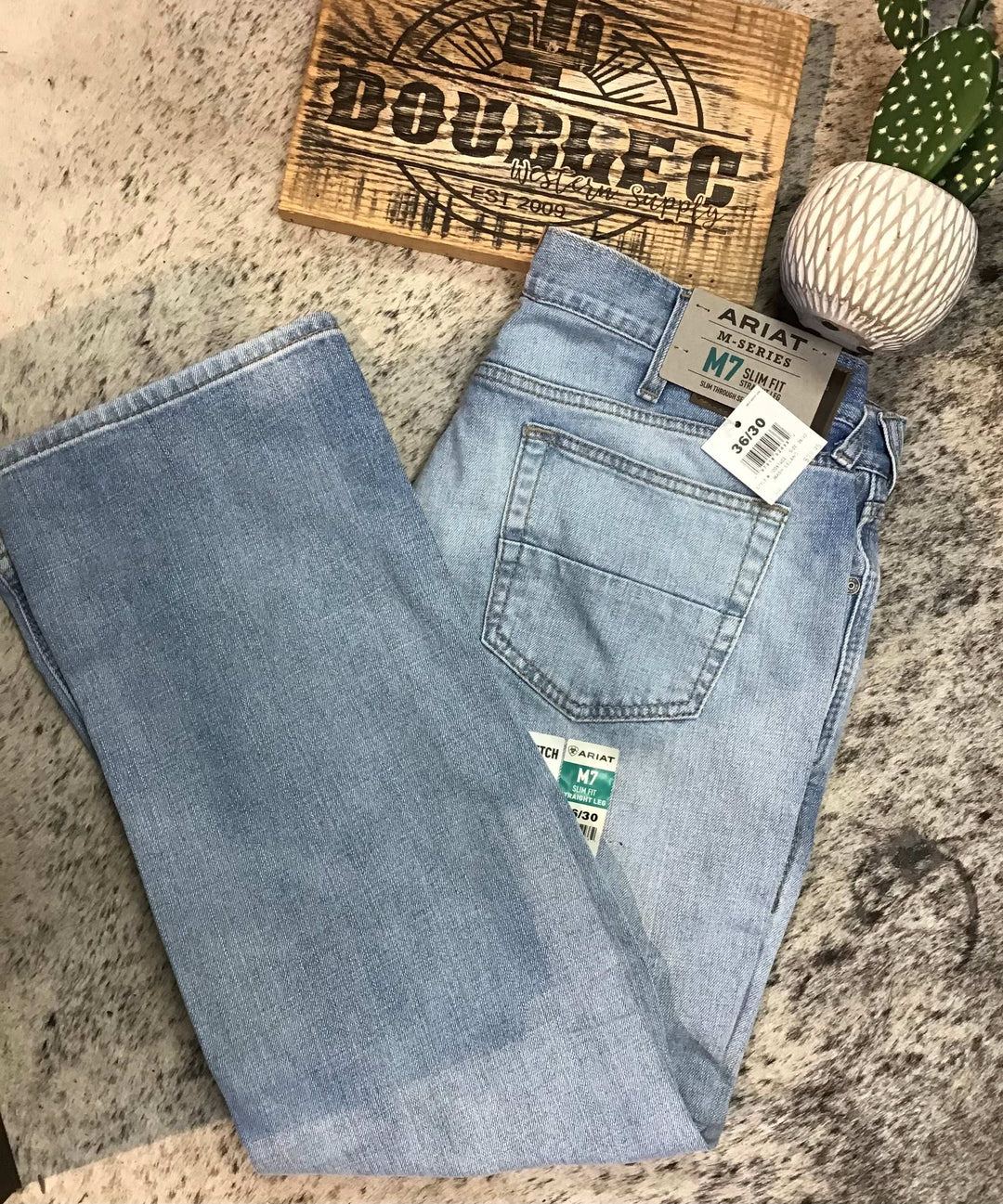 Ariat MNS M7 Slim Grizzly Slim Leg Jeans LELAND - Double C Western SupplyAriat