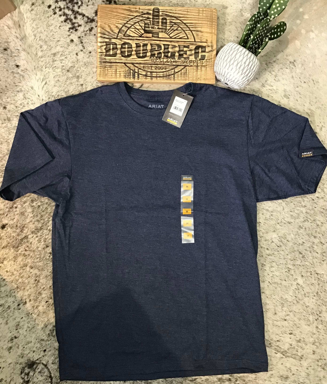 Ariat MNS Rebar Cotton Strong Standard T-Shirt NAVY - Double C Western SupplyAriat