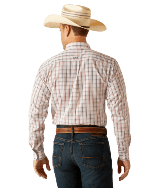 Ariat MNS Wrinkle Free Weston Fitted Shirt WHITE - Double C Western SupplyAriat