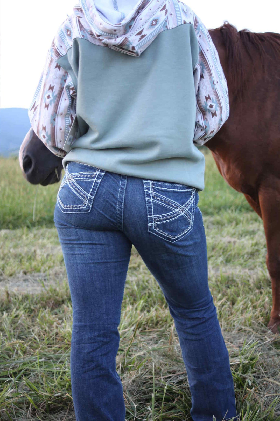 Ariat R.E.A.L. Marine Mid Rise Stretch Entwined Boot Cut Jean - Double C Western SupplyAriat