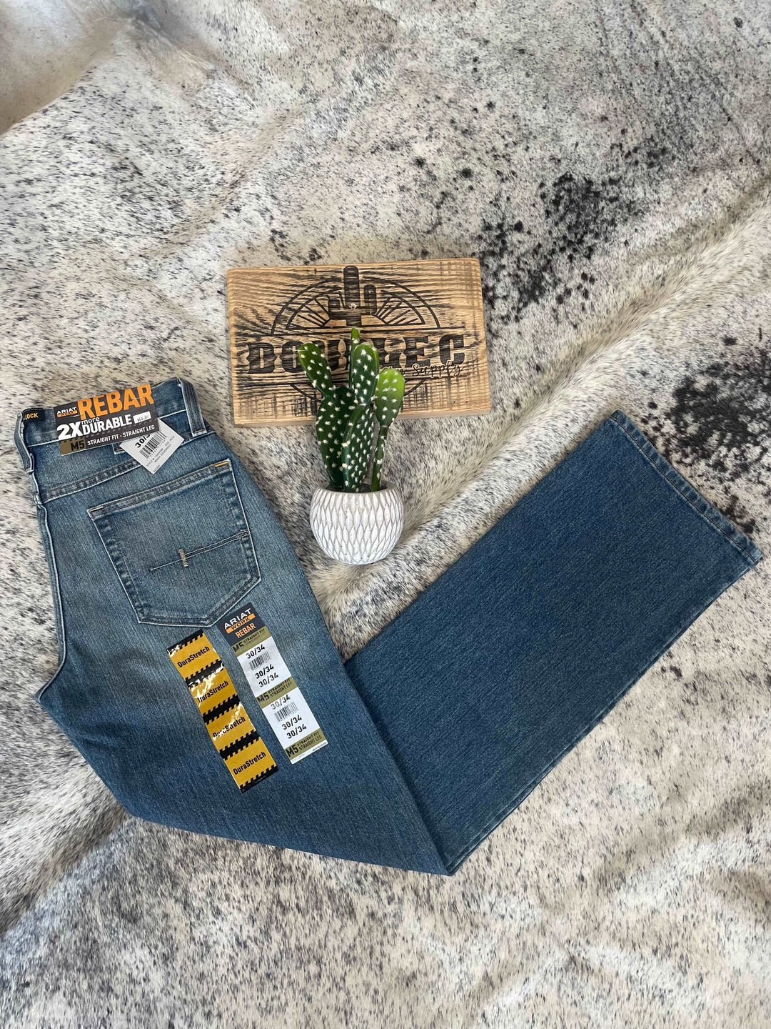 Ariat Rebar M5 Straight DuraStretch Edgewood - Double C Western SupplyAriat