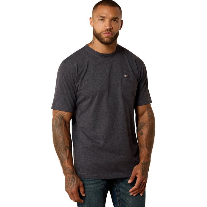 Ariat Rebar Skull Pocket TShirt 10071365 - Double C Western SupplyAriat