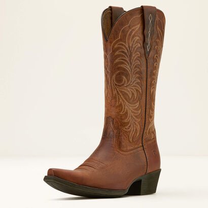 Ariat WMS Heritage X Toe Western Boot RICH OAK - Double C Western SupplyAriat