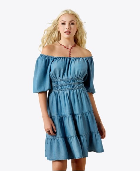 Ariat WMS Juliet Dress LIGHT WASH INDIGO 10071132 - Double C Western SupplyAriat