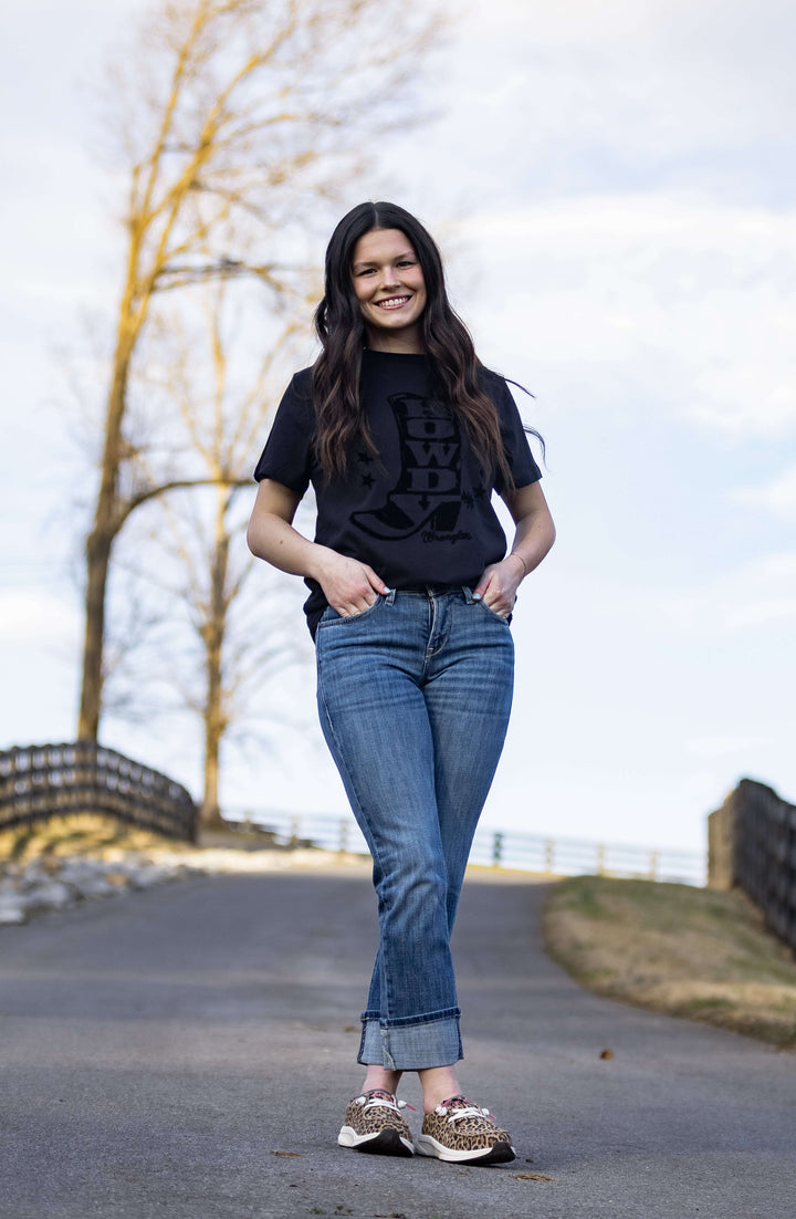 Ariat WMS Perfect Rise Silvie Straight Leg Crop Jeans GLENWOOD 10072962 - Double C Western SupplyAriat