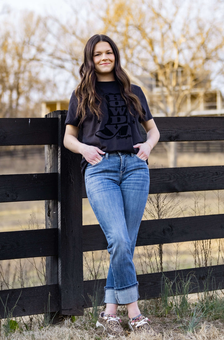 Ariat WMS Perfect Rise Silvie Straight Leg Crop Jeans GLENWOOD 10072962 - Double C Western SupplyAriat