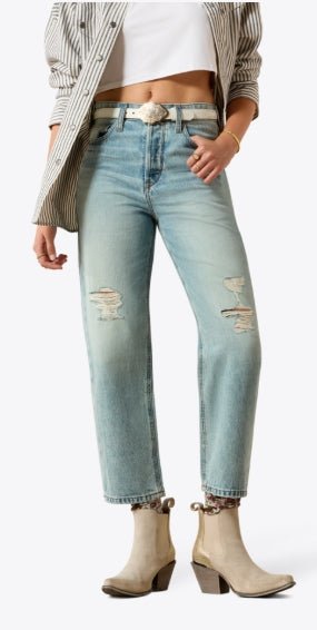 Ariat WMS Ultra High Rise Tomboy Relaxed Straight Leg Jeans SARATOGA 10072967 - Double C Western SupplyAriat