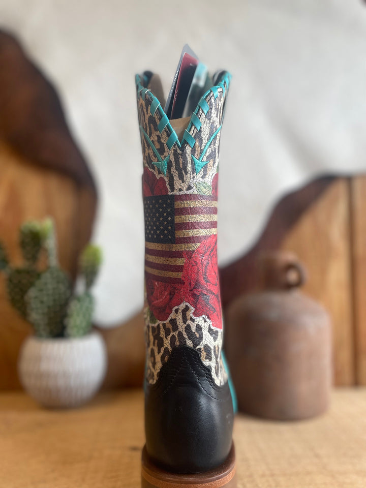 Ariat Womens Frontier Rodeo Quincy Black/Mus Mey - Double C Western SupplyAriat
