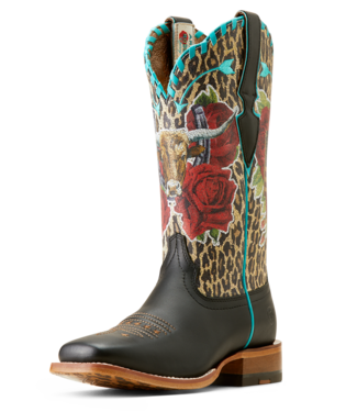 Ariat Womens Frontier Rodeo Quincy Black/Mus Mey - Double C Western SupplyAriat