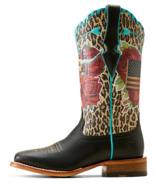 Ariat Womens Frontier Rodeo Quincy Black/Mus Mey - Double C Western SupplyAriat