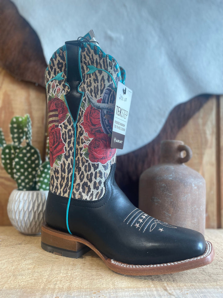 Ariat Womens Frontier Rodeo Quincy Black/Mus Mey - Double C Western SupplyAriat