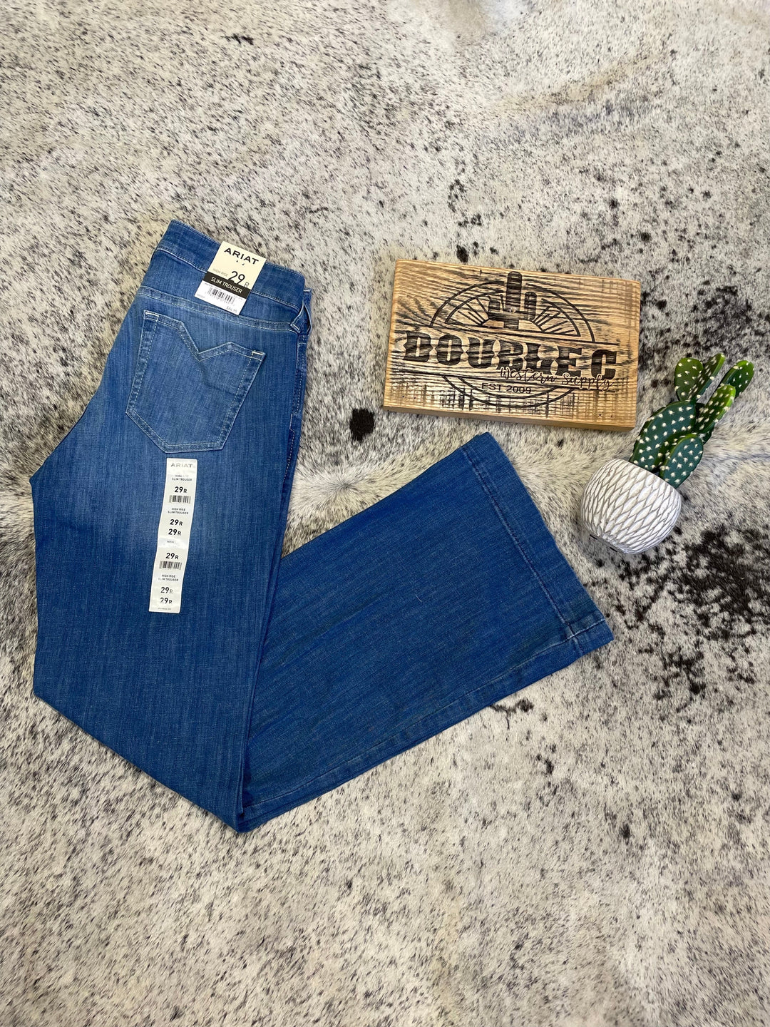Ariat Women's HR Clair Slim Trouser Anaheim Denim Bootcut Jeans - Double C Western SupplyAriat