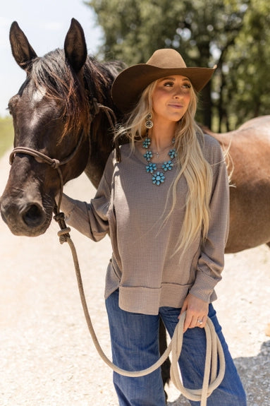 Comfortable Two Tone Thermal Shirt Faire