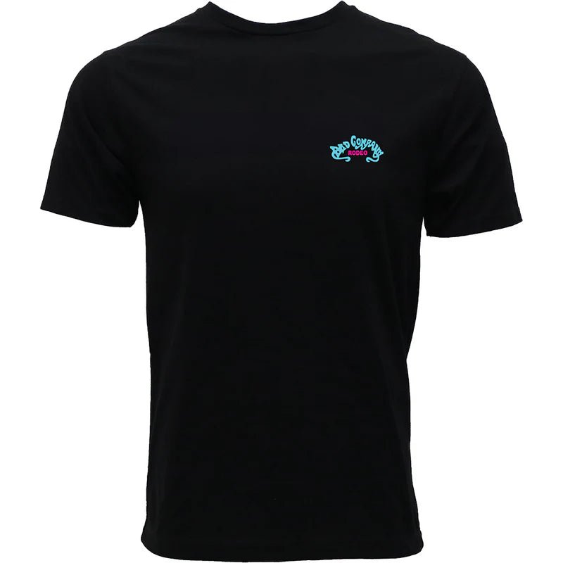Bad Company T-shirt Black w/Blue &amp; Pink Logo HT1832BK - Double C Western SupplyHooey