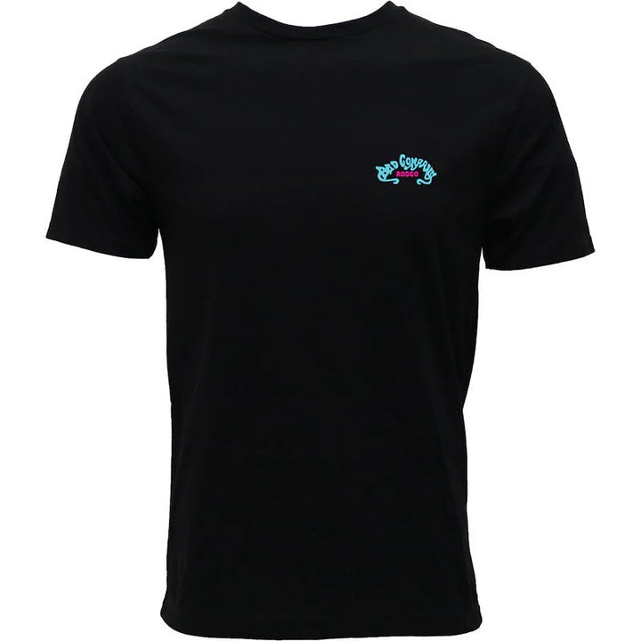 Bad Company T-shirt Black w/Blue &amp; Pink Logo HT1832BK - Double C Western SupplyHooey