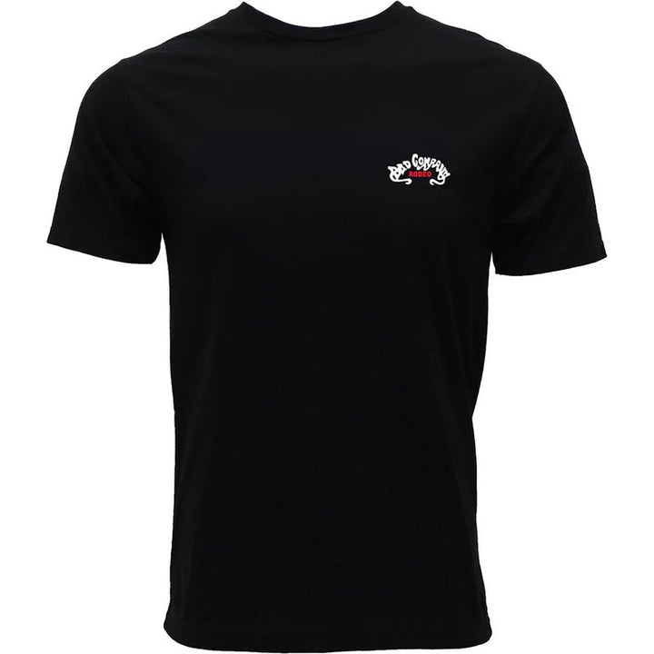 Bad Company T-shirt Black w/Red &amp; White Logo HT1831BK - Double C Western SupplyHooey