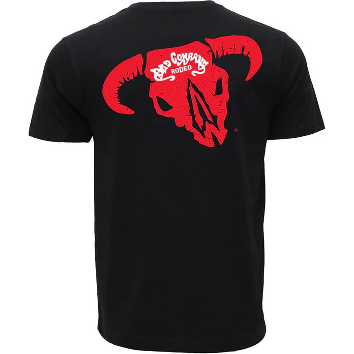 Bad Company T-shirt Black w/Red &amp; White Logo HT1831BK - Double C Western SupplyHooey