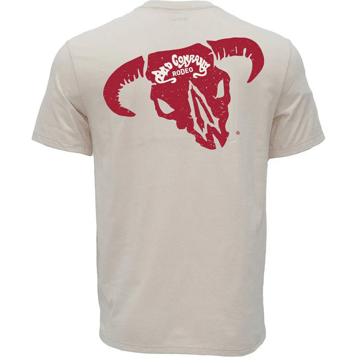 Bad Company T-shirt Cream w/Red &amp; Cream Logo HT1831CR - Double C Western SupplyHooey