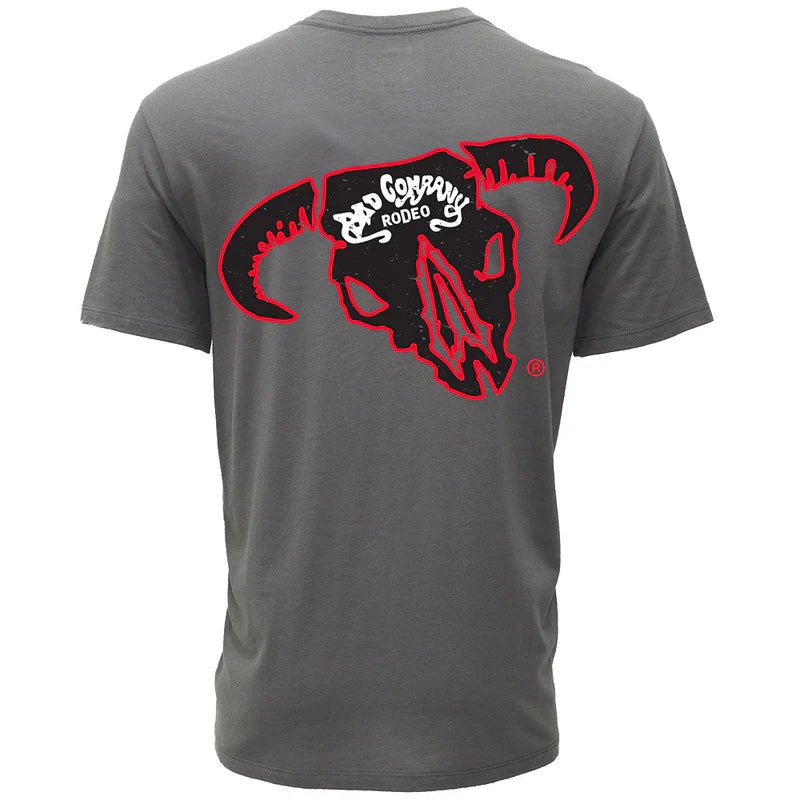 Bad Company T-shirt Dark Grey w/Black & Red Logo HT1831DKGY - Double C Western SupplyHooey