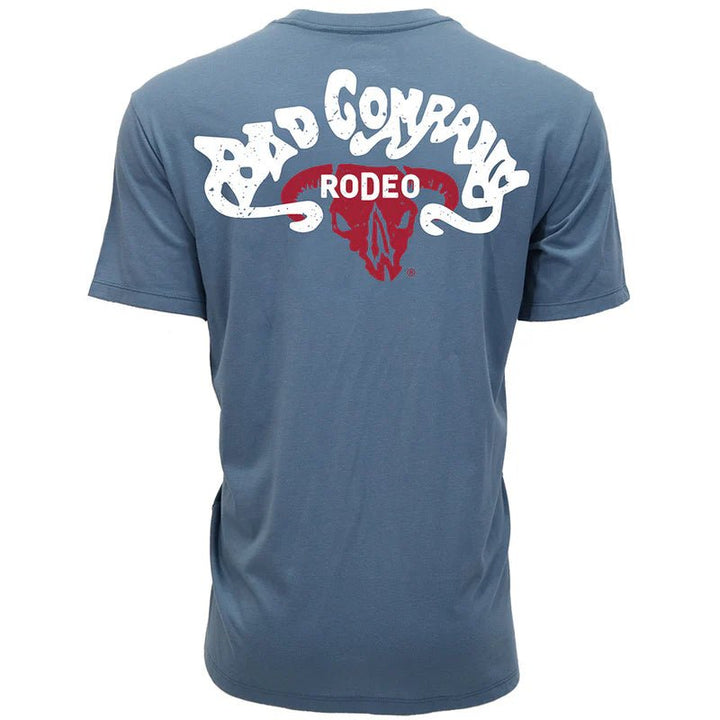 Bad Company T-shirt Denim w/White &amp; Red Logo HT1832DE - Double C Western SupplyHooey