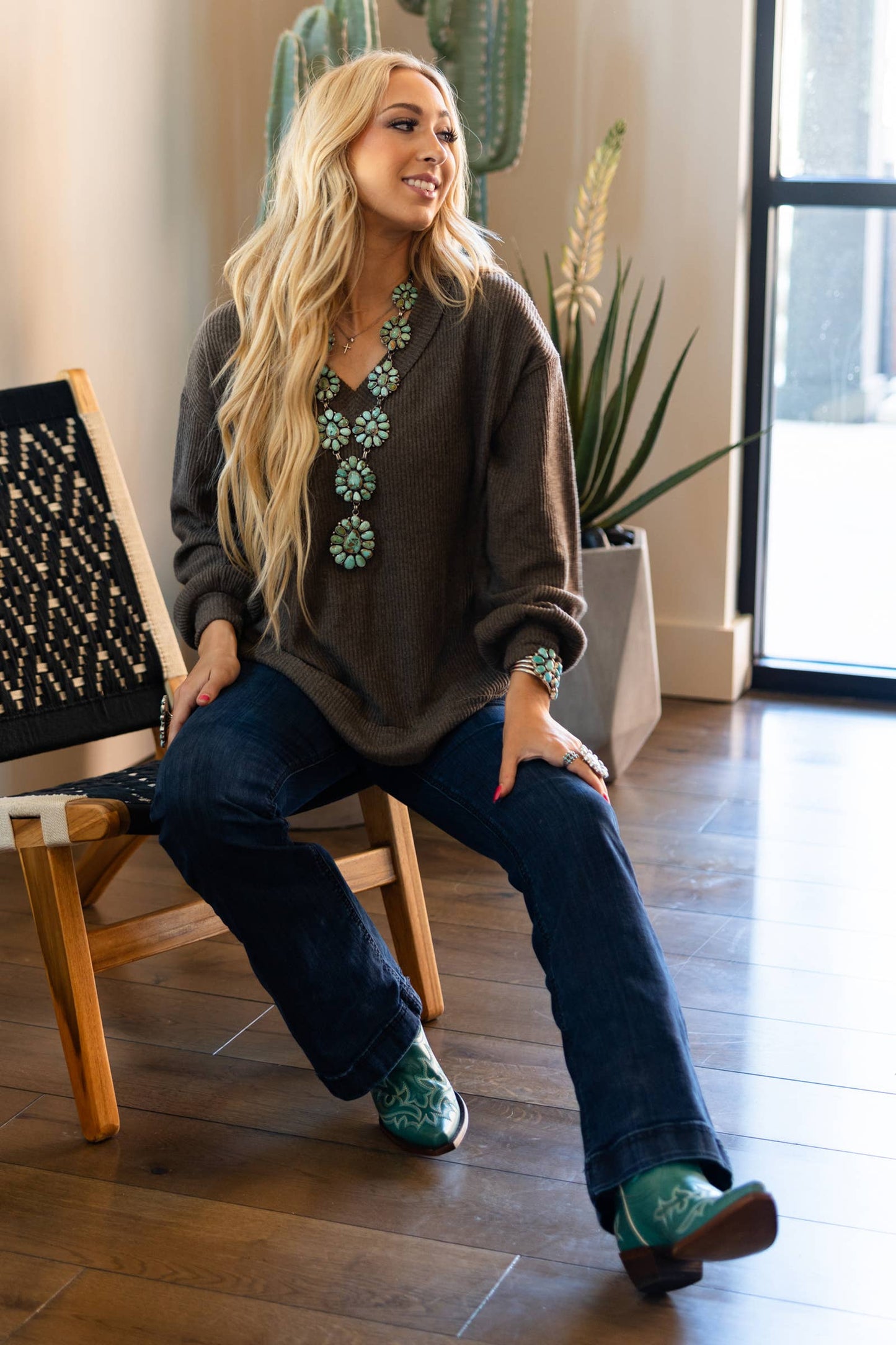 V Neck Tunic Top MHS44 Andrée by Unit