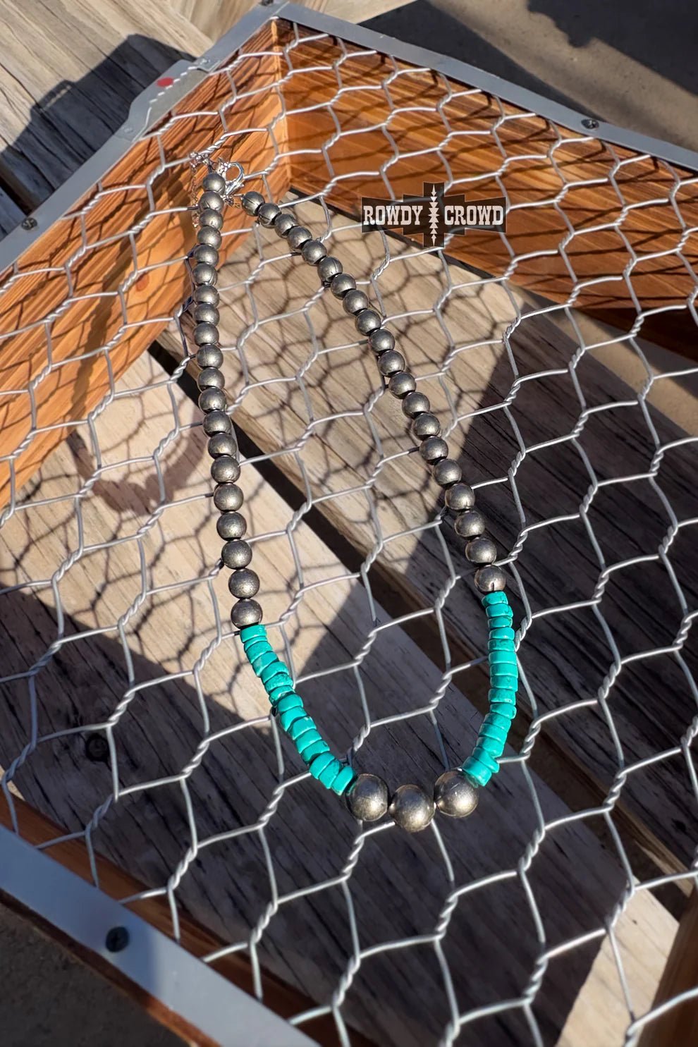 Badlands Necklace Beads with Turquoise Discs - Double C Western SupplyRowdy Crowd