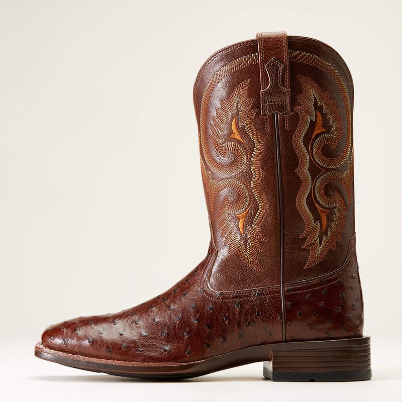 Barley Ultra Mens Western Boot Quill Ostrich 10046961 - Double C Western SupplyAriat