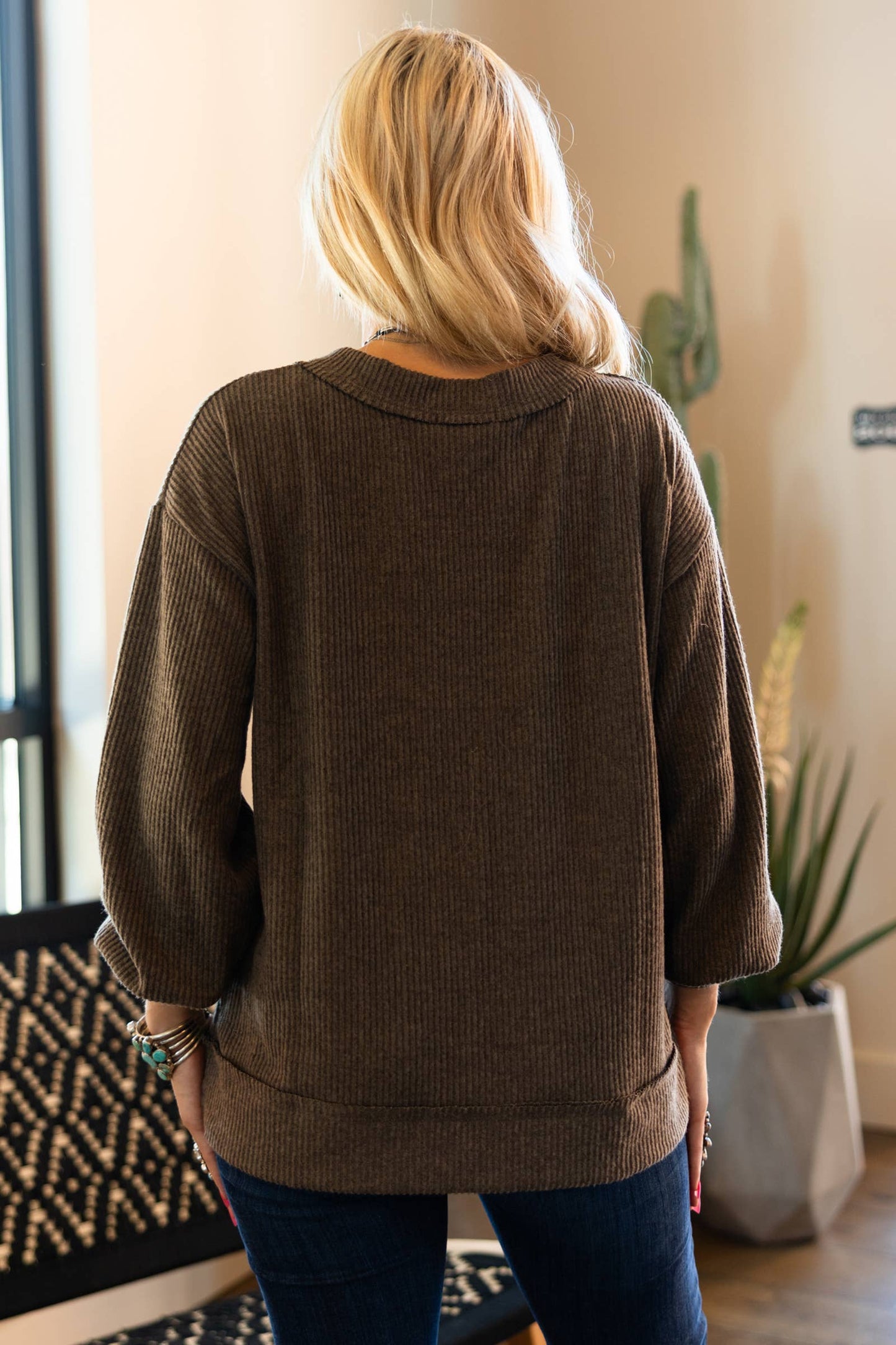 V Neck Tunic Top MHS44 Andrée by Unit