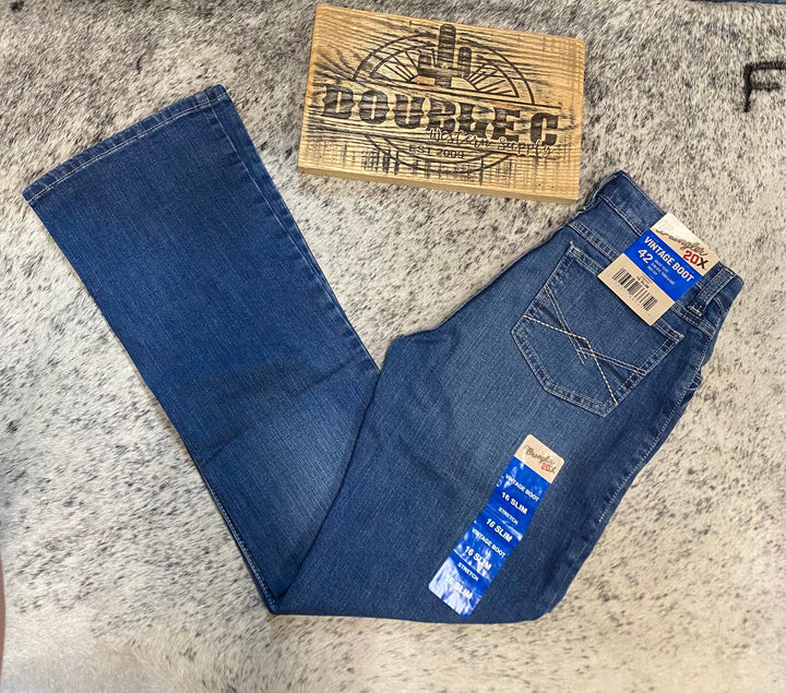 Boys Wrangler® 20X® 42 Vintage Boot Jean - Sorrel - Double C Western SupplyWrangler