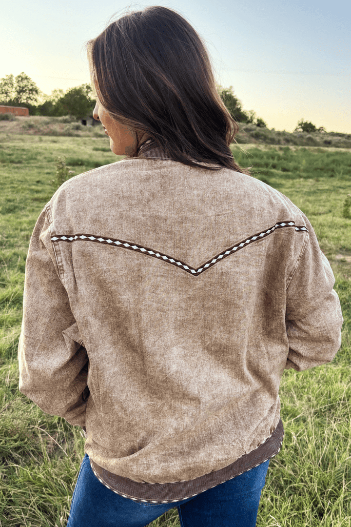 Buckskin Buckstitch Bomber Jacket - Double C Western SupplySterling Kreek