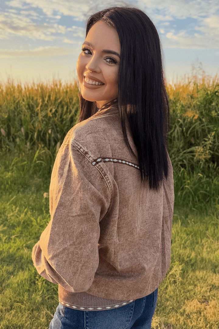 Buckskin Buckstitch Bomber Jacket - Double C Western SupplySterling Kreek