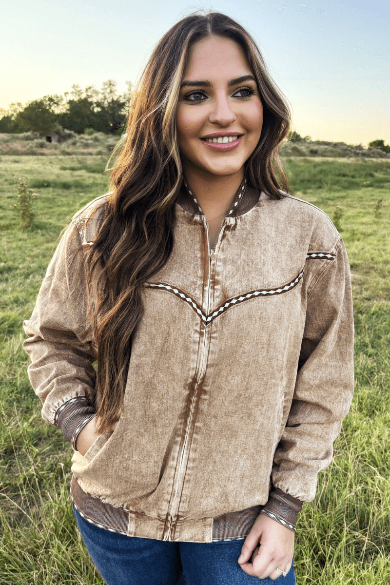 Buckskin Buckstitch Bomber Jacket - Double C Western SupplySterling Kreek