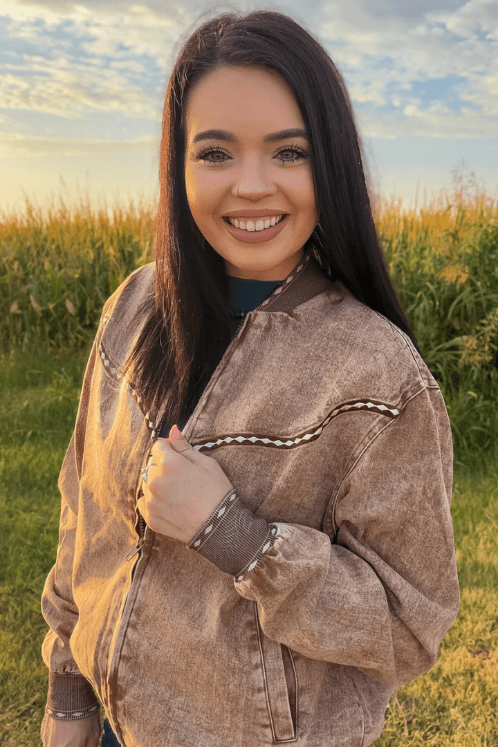 Buckskin Buckstitch Bomber Jacket - Double C Western SupplySterling Kreek