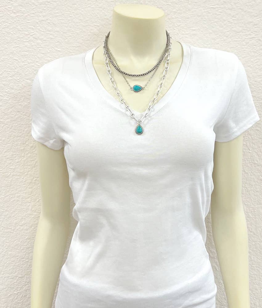 738866, 20" Handmade Navajo Turquoise Necklace NECKLACE ISAC Trading Inc