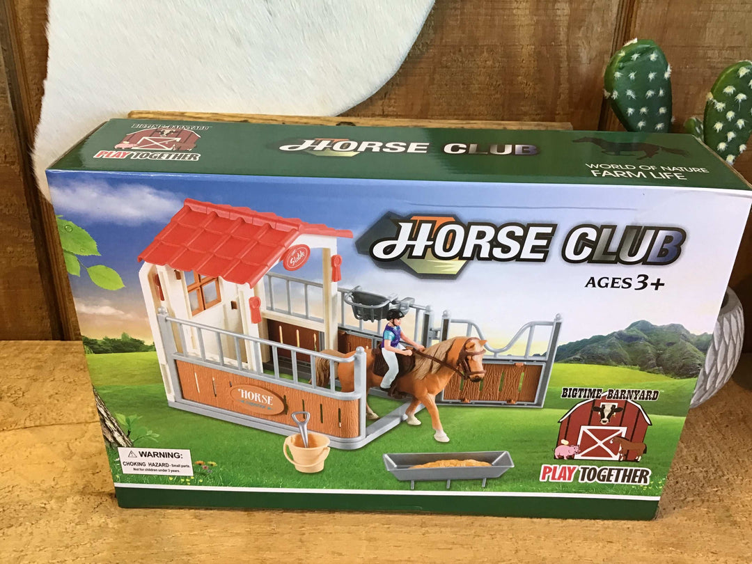 Children's Western Horse and Stable Toy Play Set 5100018 - Double C Western SupplyM & F