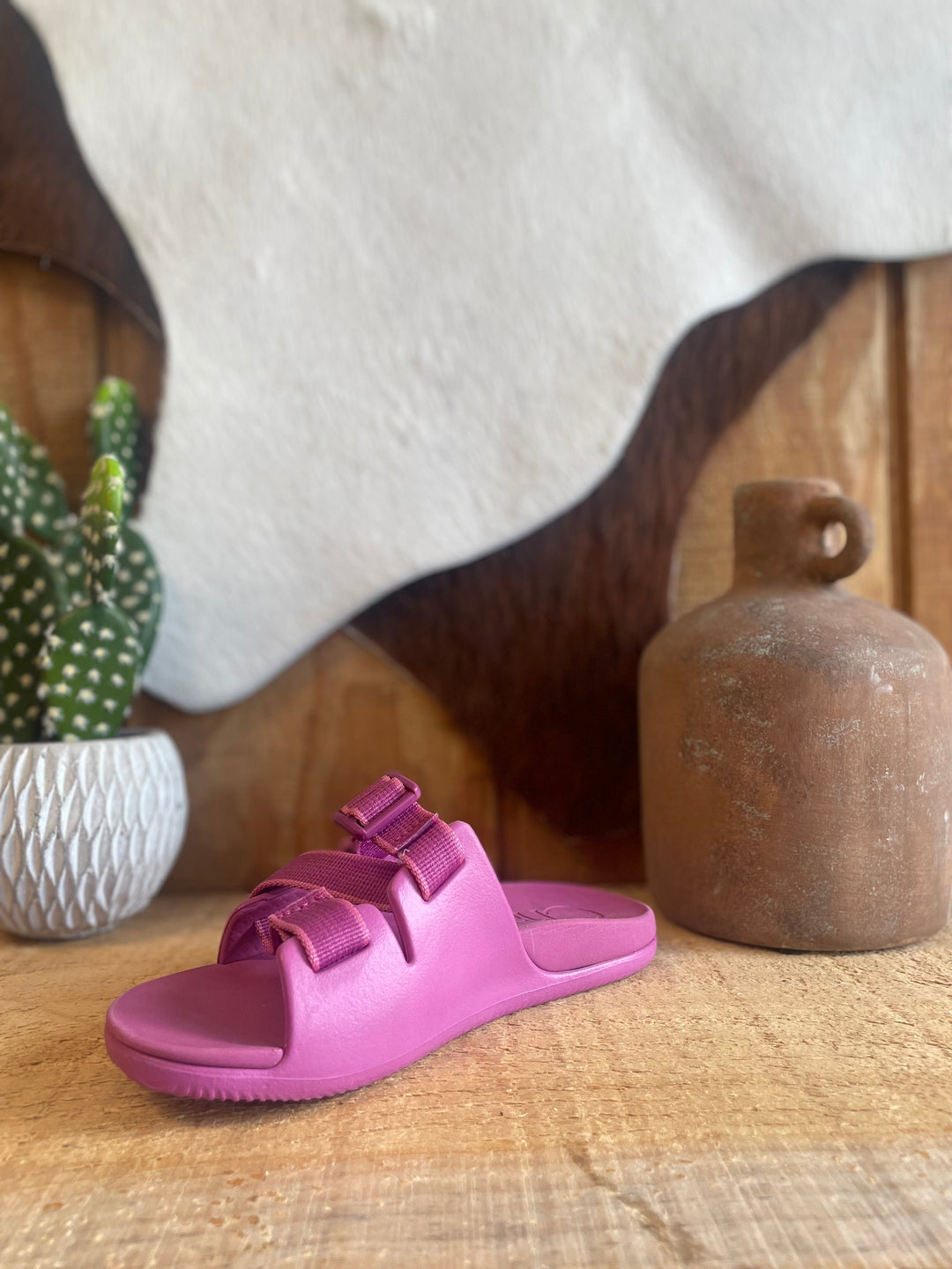 Chillos Kids Slide - Fuchia - Double C Western SupplyChaco